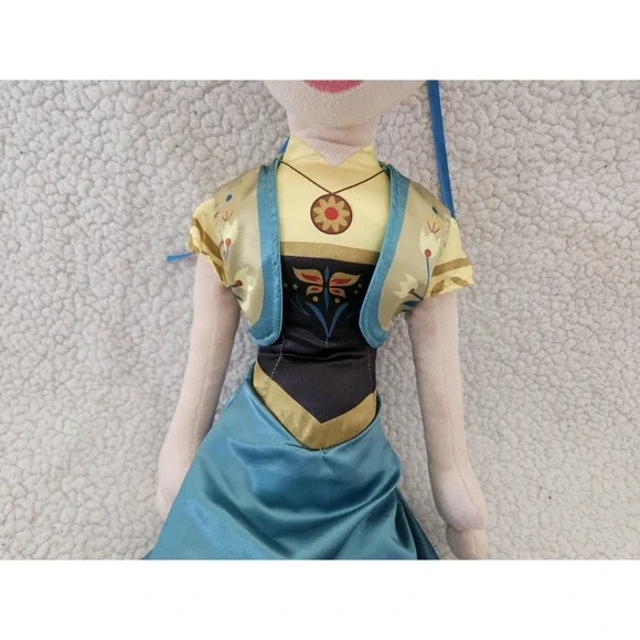 Disney's Princess Anna 29" Plush Stuffed Doll Frozen Fever Sunflower Dress - Picture 3 of 9